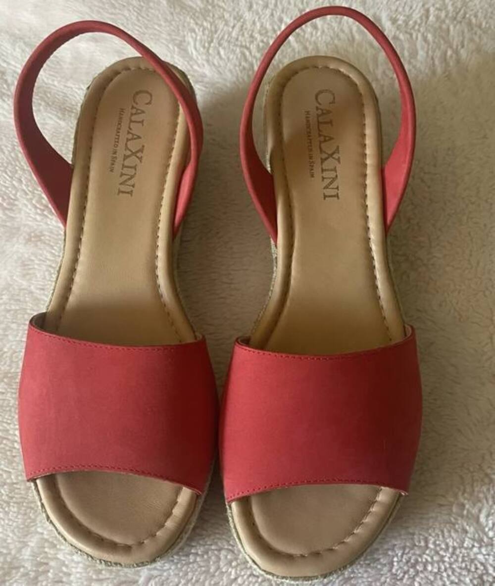 NWT Calaxini - Red Rojo Espadrille Sandal - EU 38